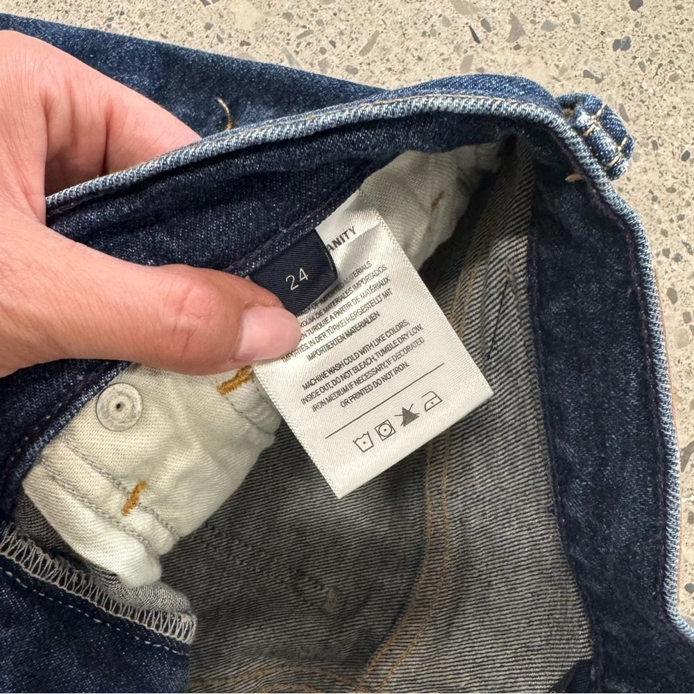 Citizens Of Humanity Daphne Straight Leg Denim Jean - Dark Blue - Size 24 - NWOT - Picture 4 of 11